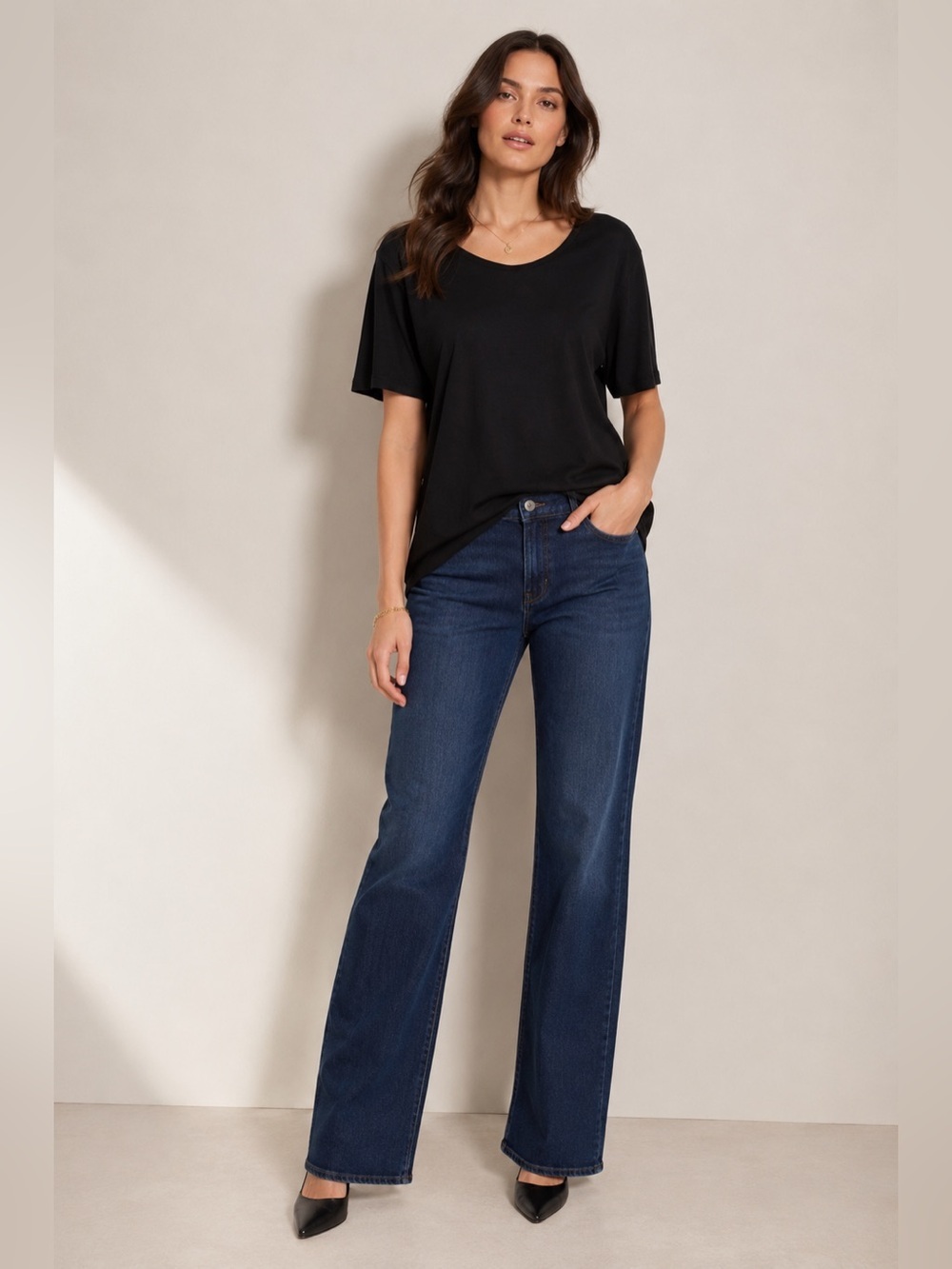 🖤 Monrow Luxe Oversized Crewneck Tee Large NWT